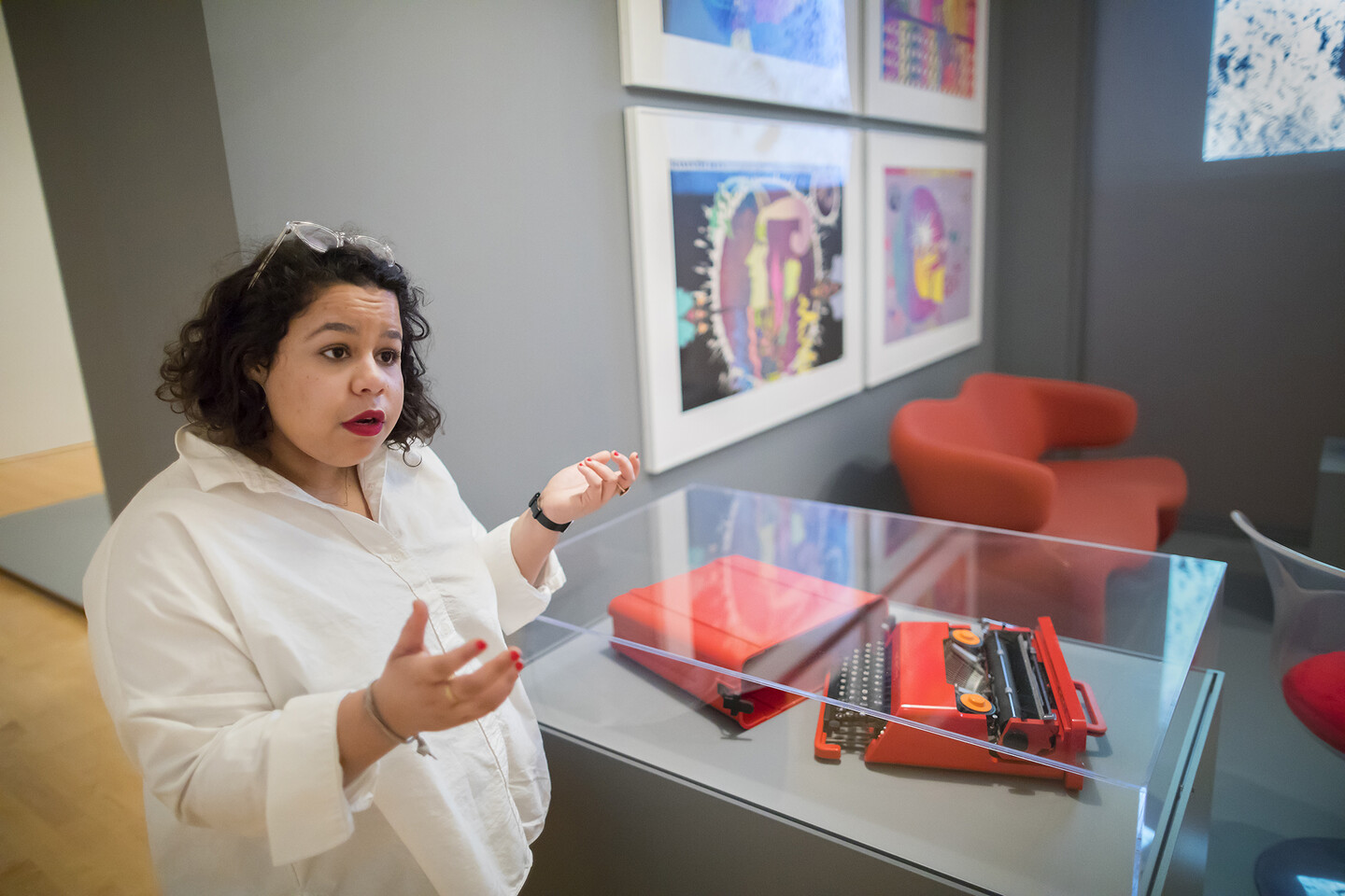 Penn History of Art student Juliana Barton at the Philadelphia Museum of Art.
