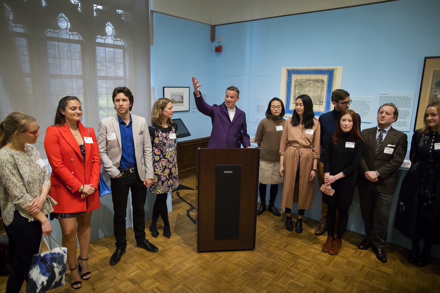 Penn Professor André Dombrowski teaches an art history curatorial seminar.