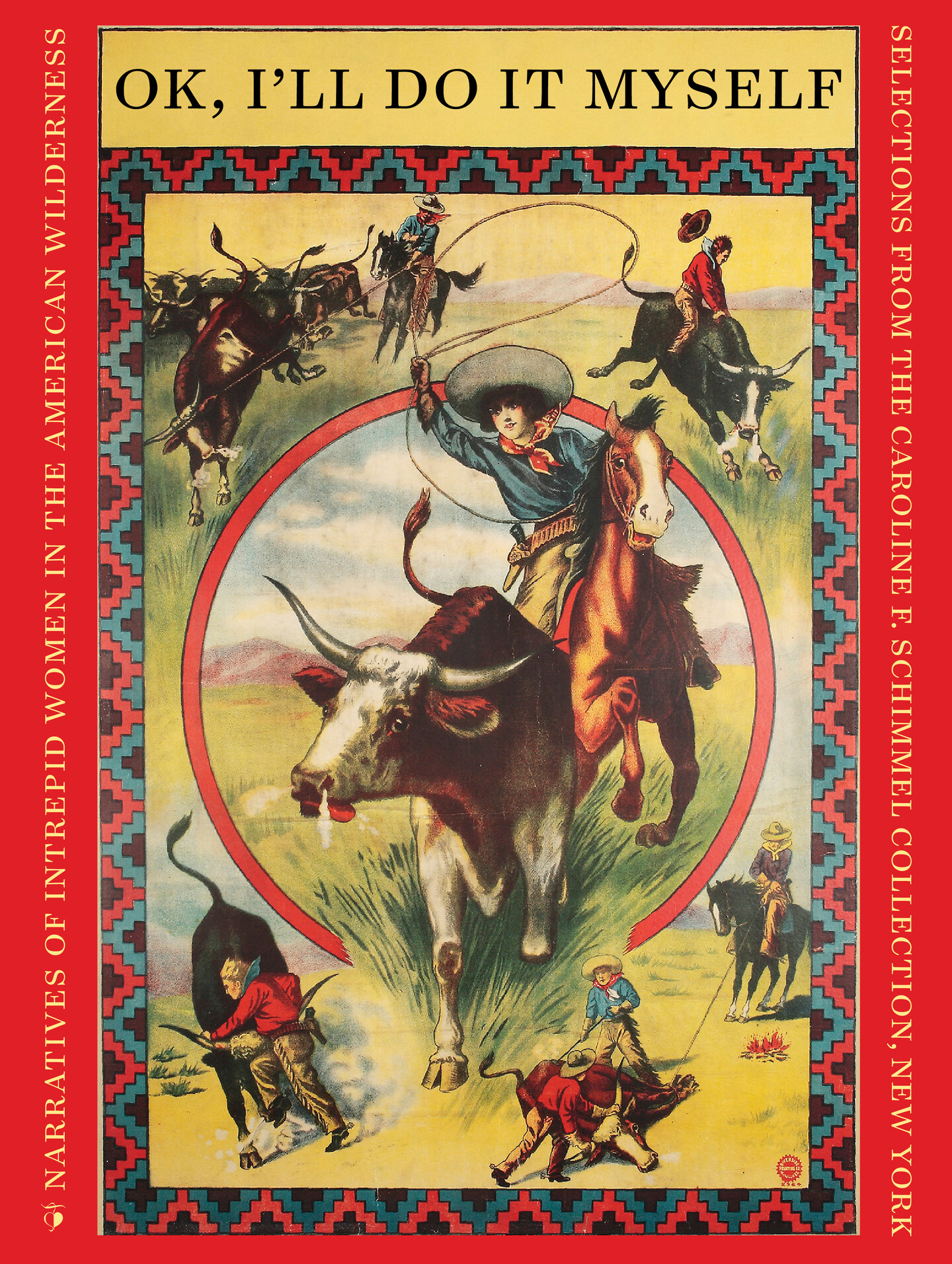Penn-Libraries-women-in-the-wilderness-catalogue-cover-with-cowgirl-throwing-lasso-over-a-bull