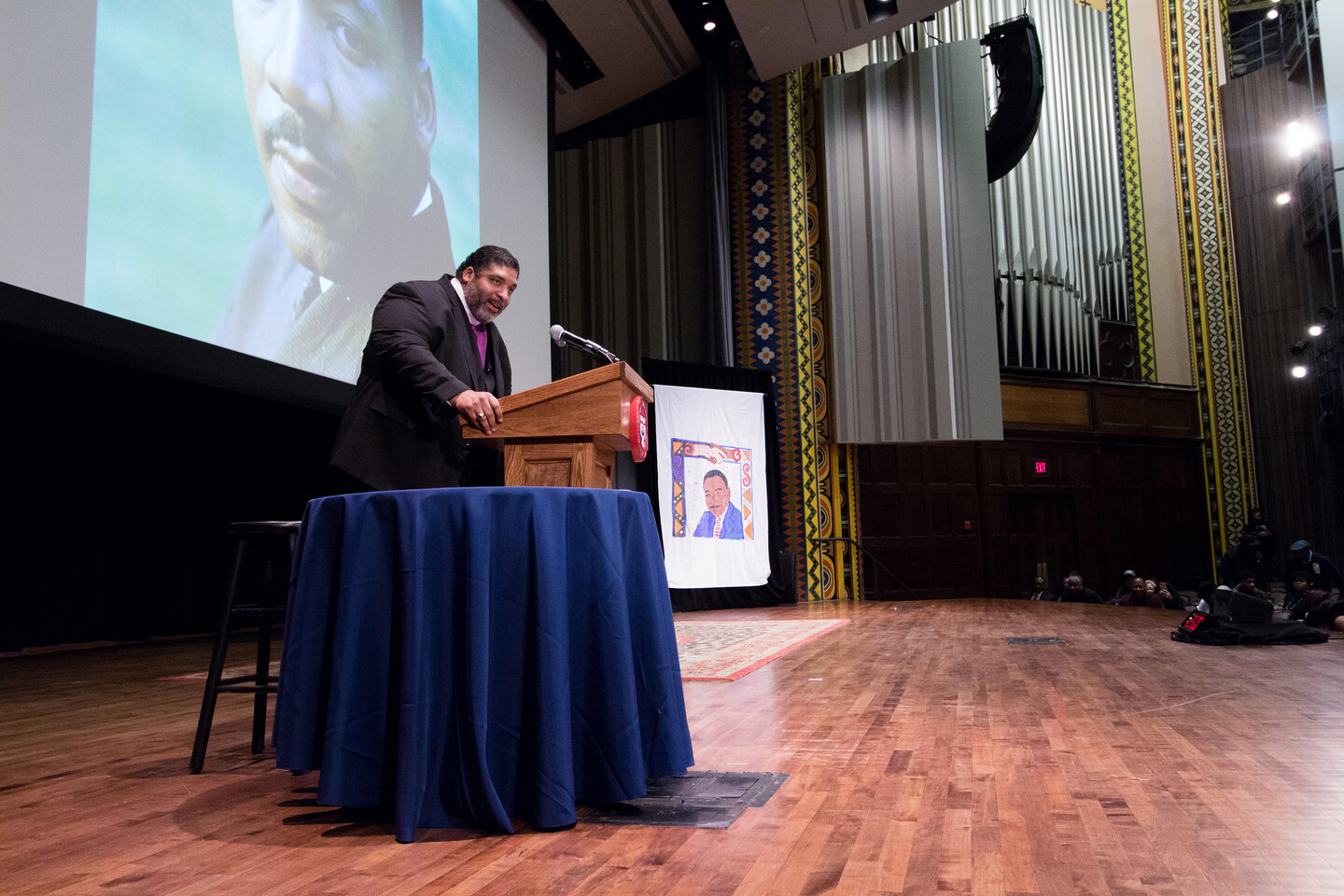 William Barber II speaking at a podium