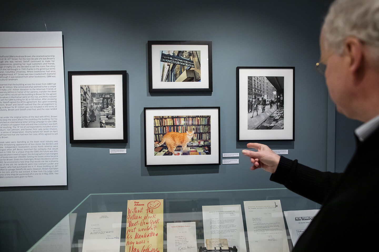Letters from famous patrons on display