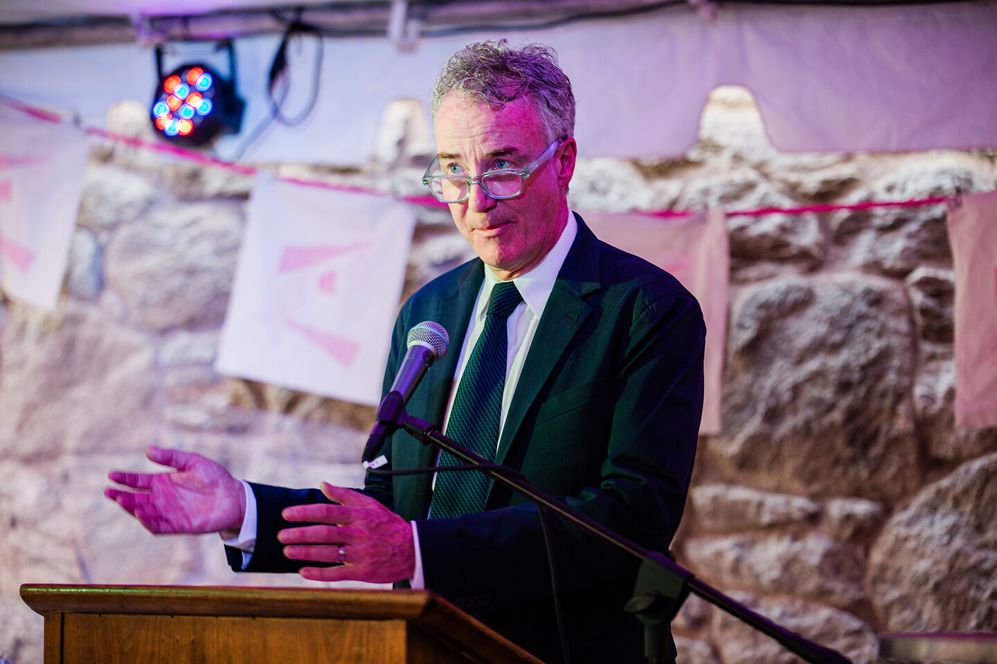 John McInerney at podium