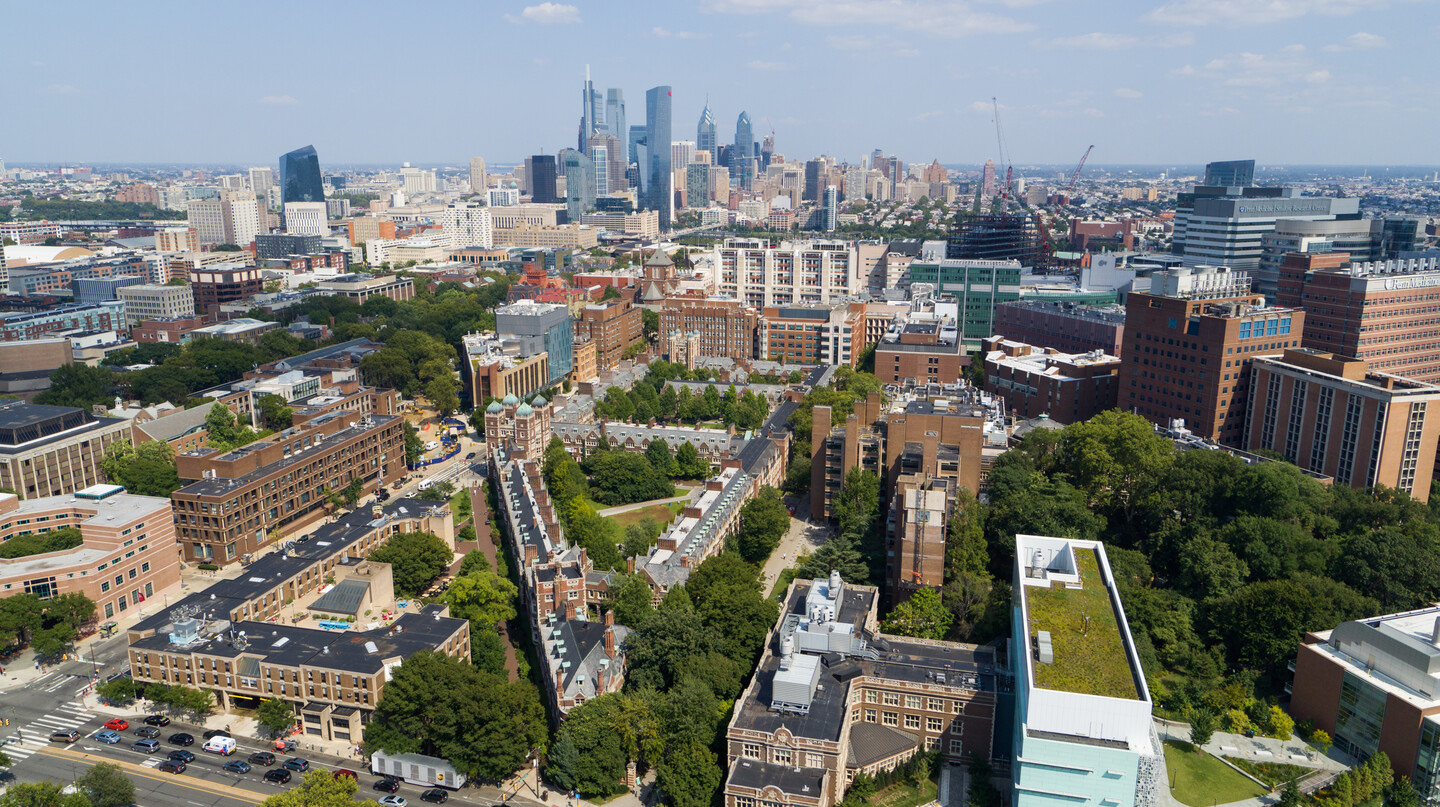 Aerial view of campus