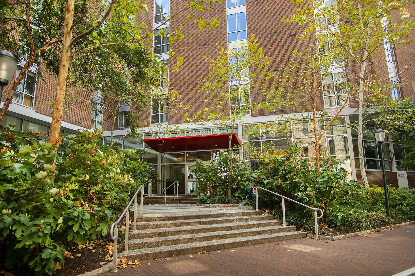 Front steps of Penn Nursing’s Fagin Hall in daylight