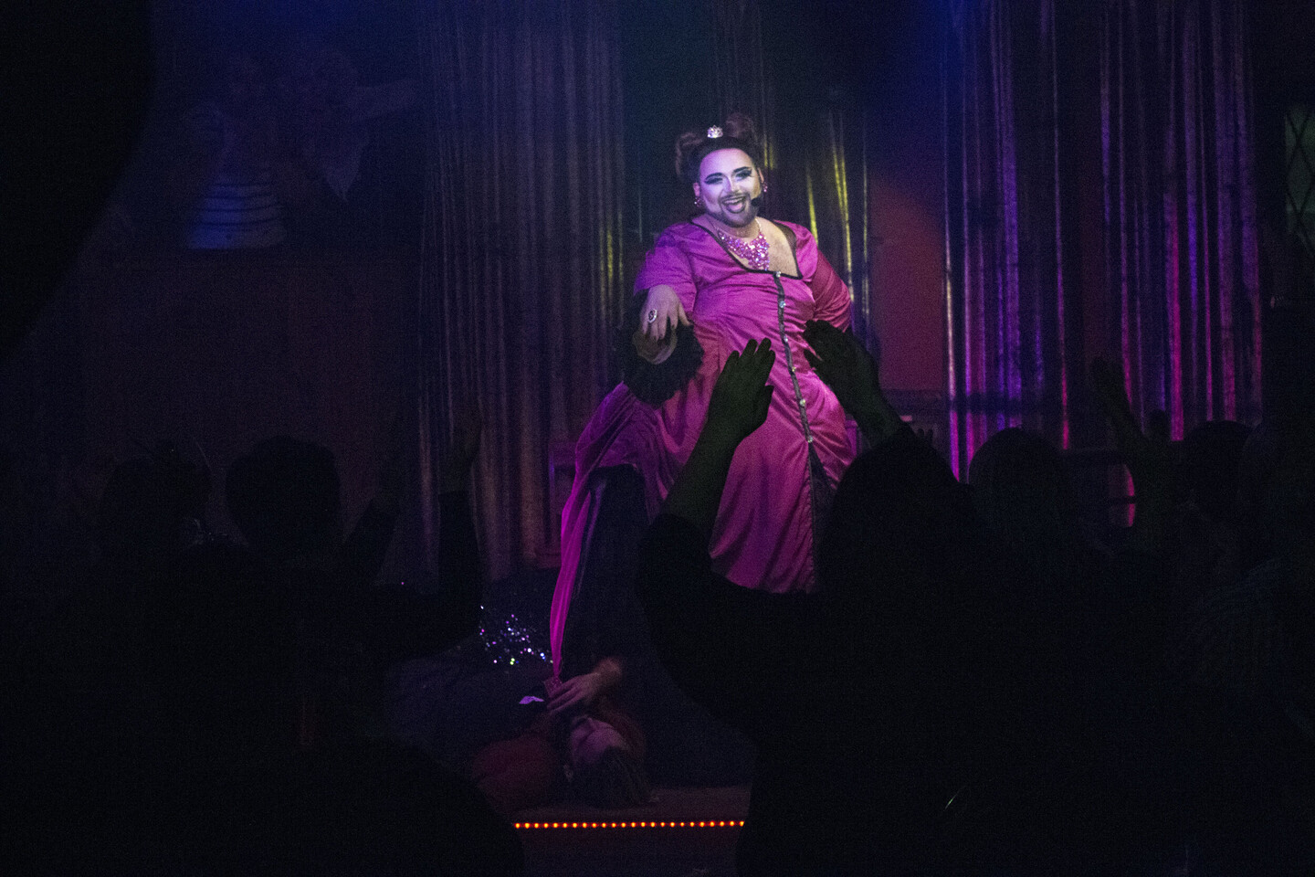 Drag performer on stage