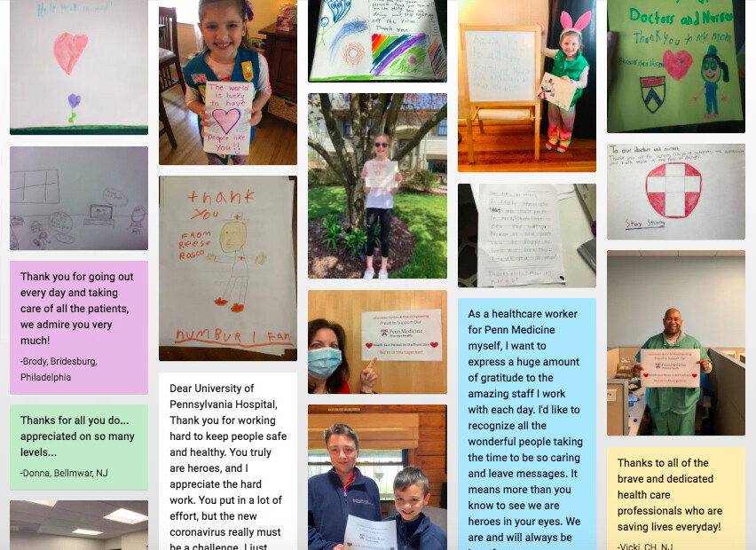 covid thank you messages from penn medicine