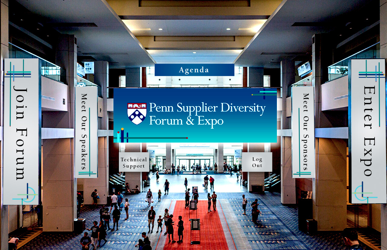 web page of virtual event