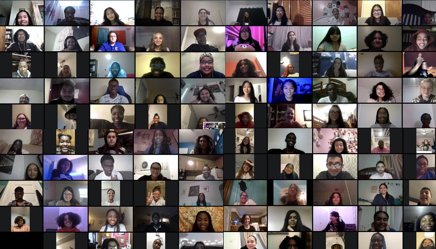 A screenshot of a virtual session of the classroom.