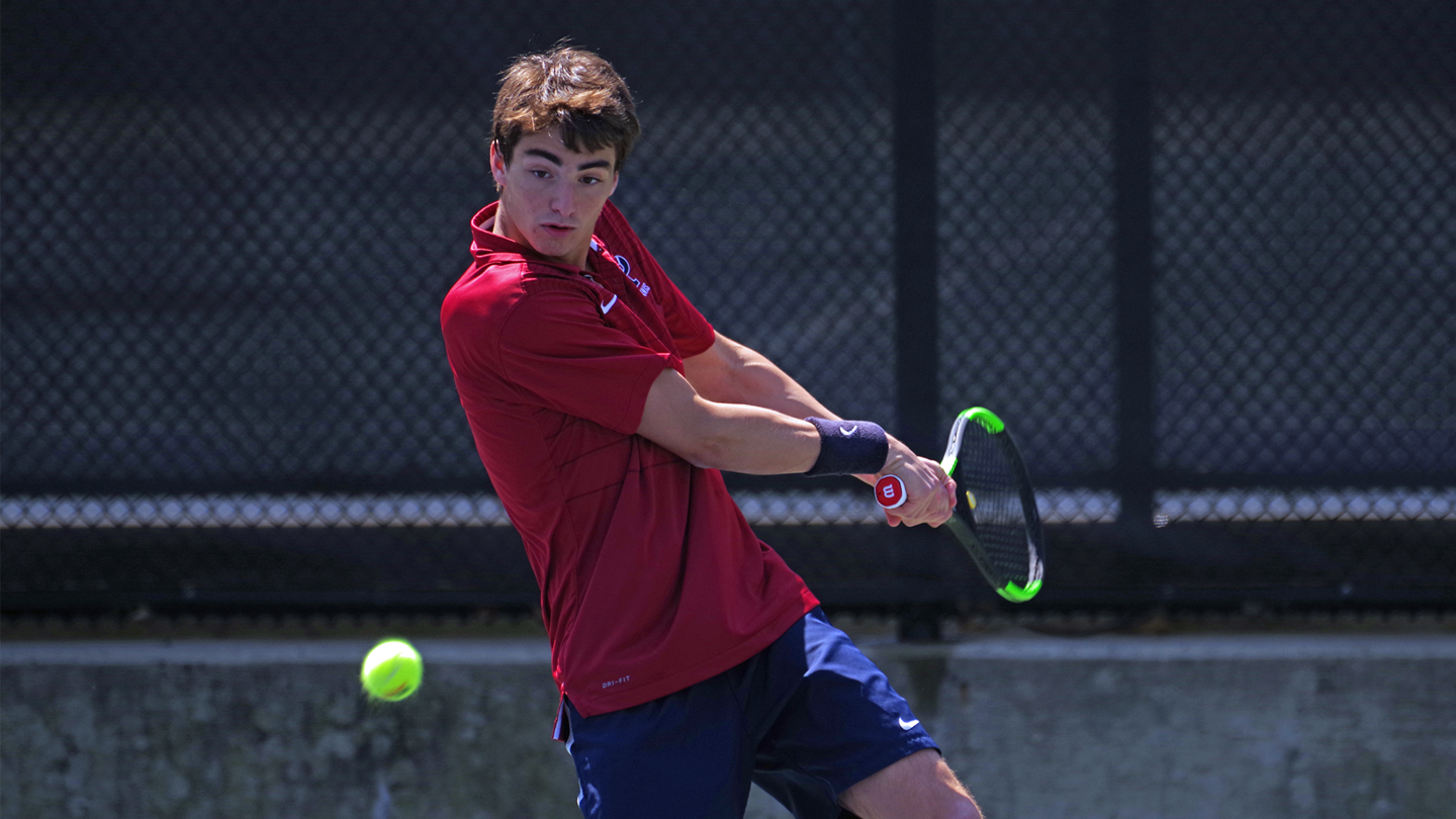 Junior Edoardo Graziani prepares to swing at the ball.