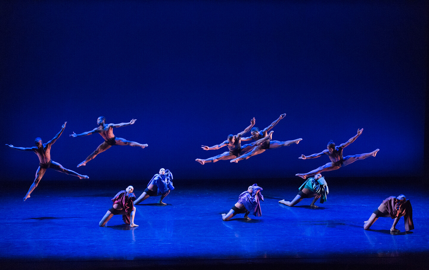 philadanco dance on a blue stage