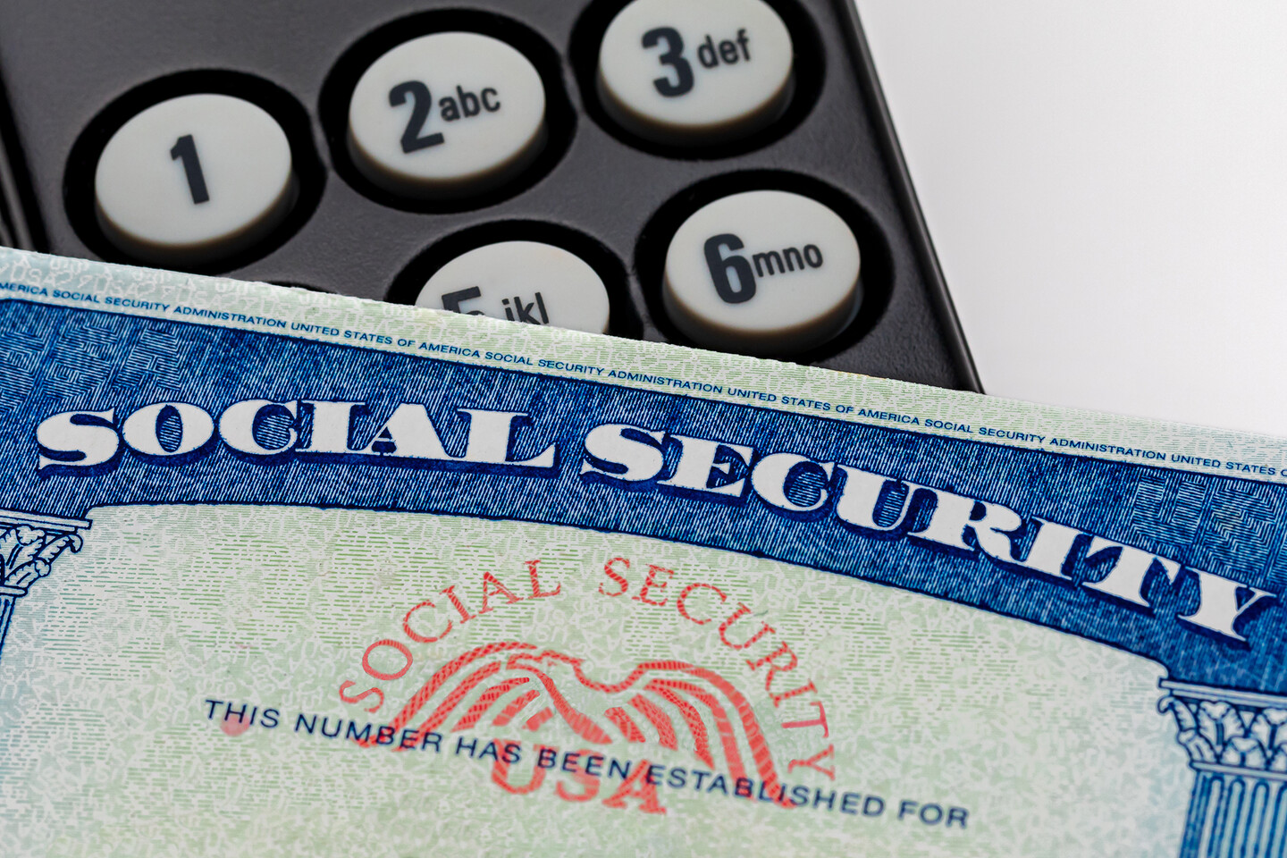 A social security card.