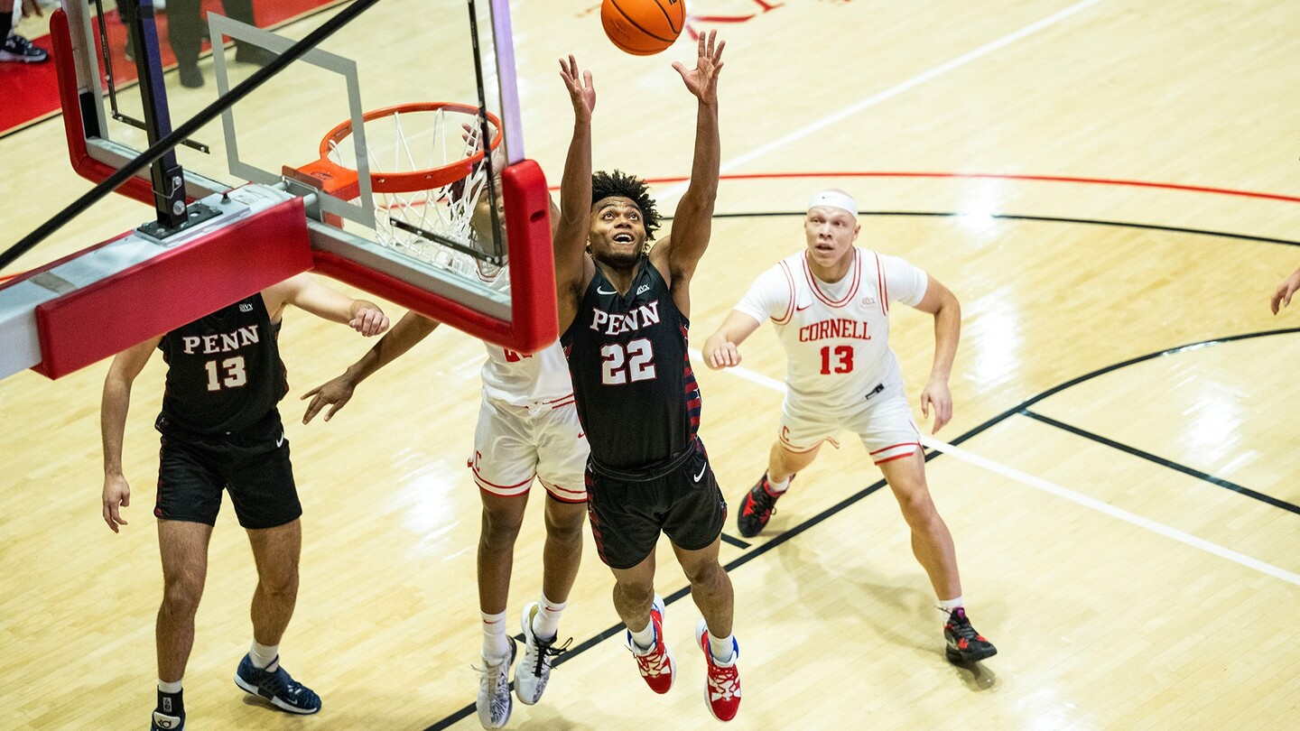 Monroe goes up for the rebound against Cornell.