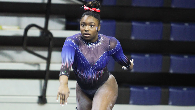 Marissa Lassiter prepares to make a move during a competition.