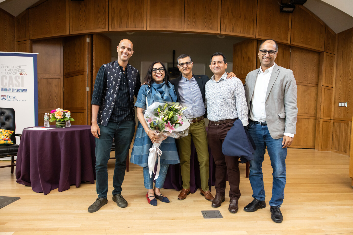 Five people on the stage
