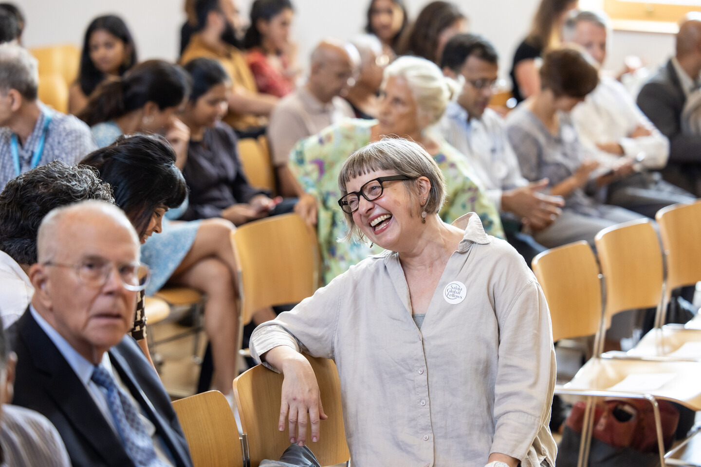 Audience members at the Mira Nair event