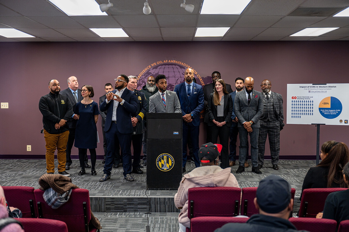 Press conference in Baltimore.
