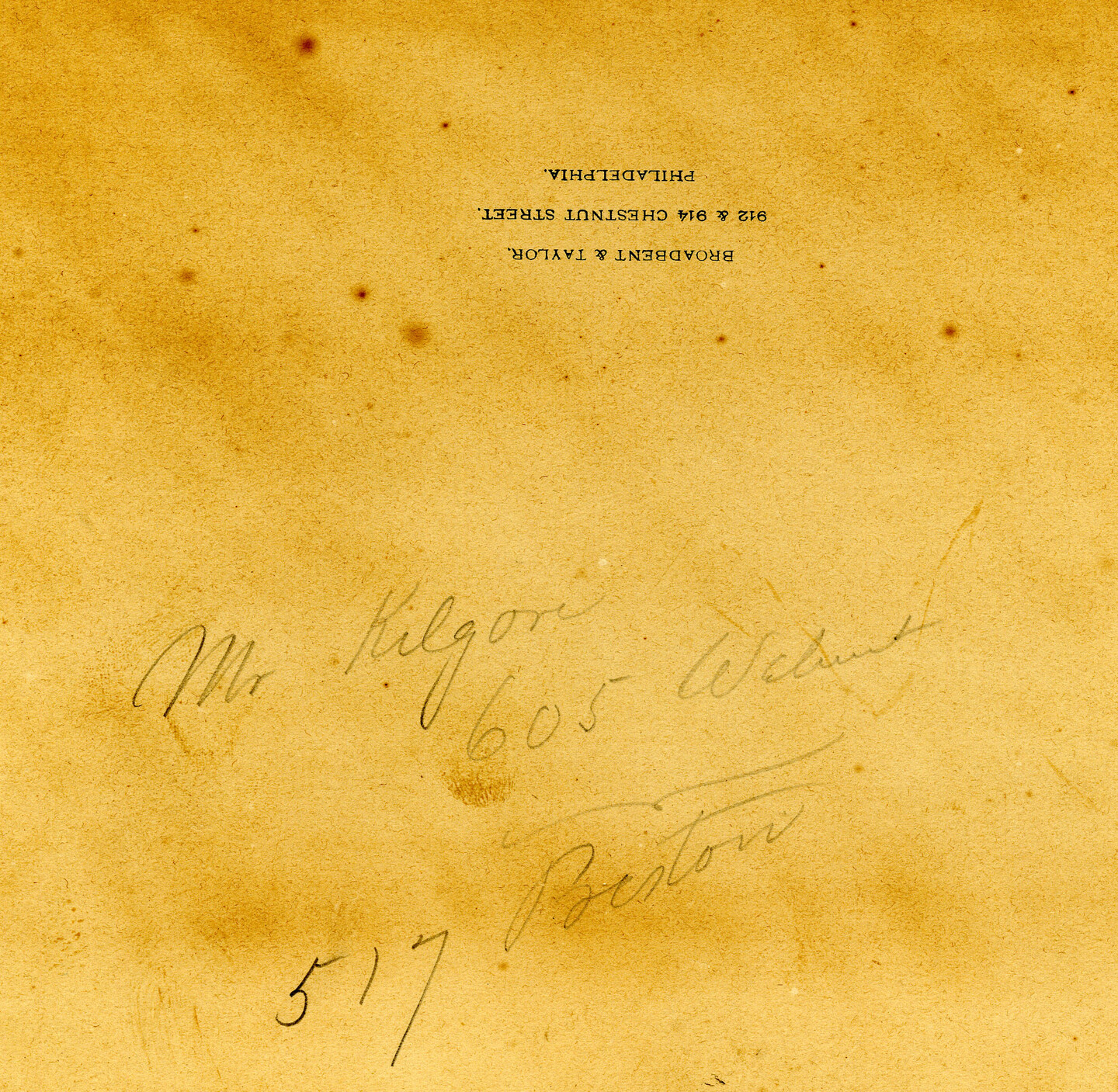 back of photo with handwriting in pencil 