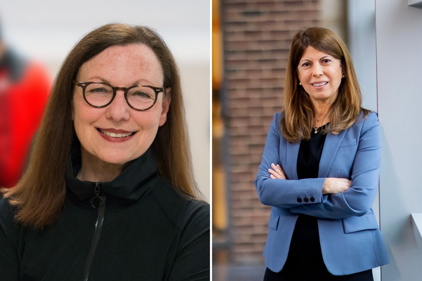 Headshots of Shelley Berger (left) and Esra Sahingur (right).