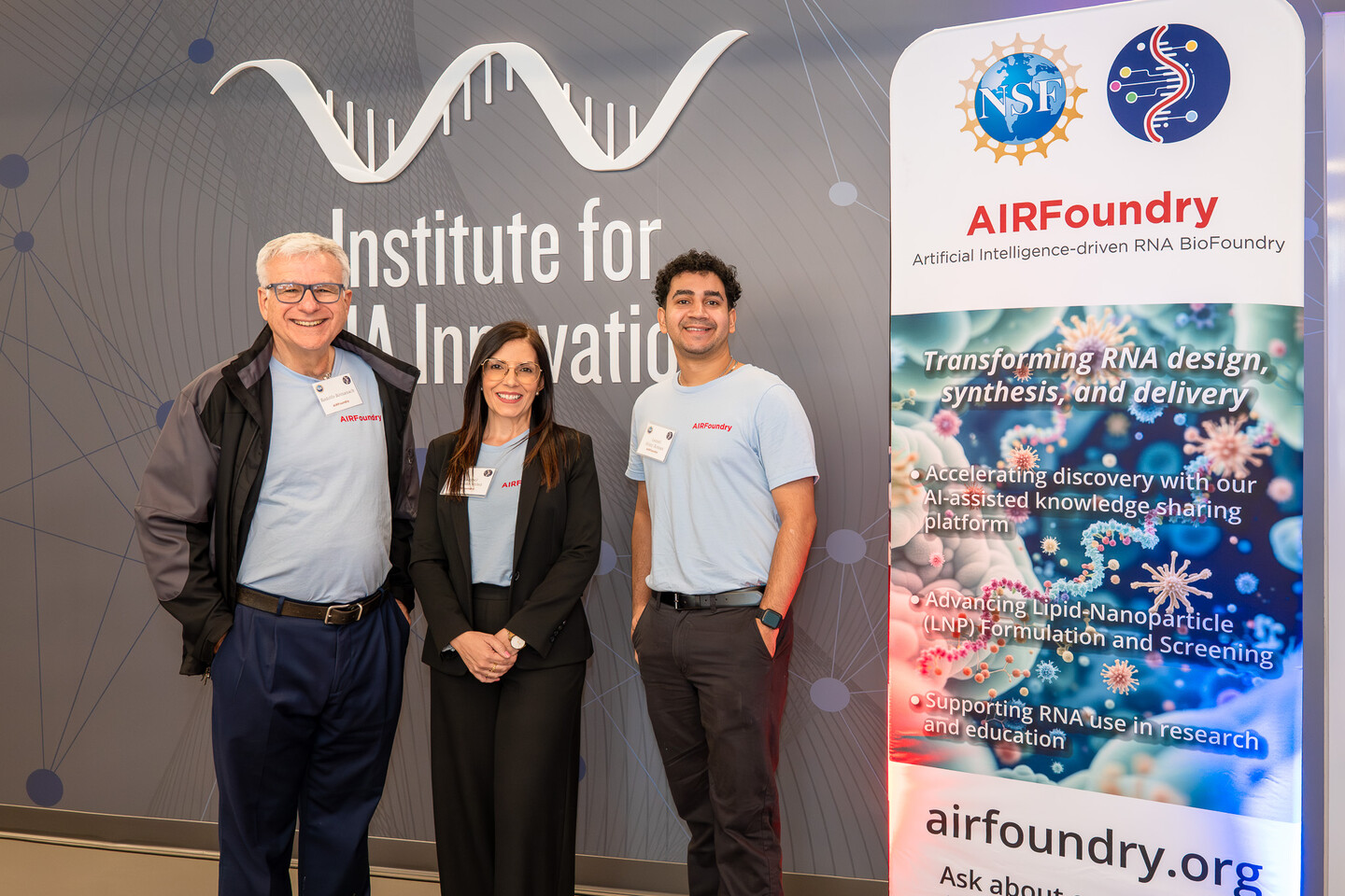 (From left) Rodolfo Romañach, professor in chemistry; Claribel Acevedo-Vélez, associate professor in chemical engineering and the facility’s associate director of education; and doctoral student Leonel Velez.