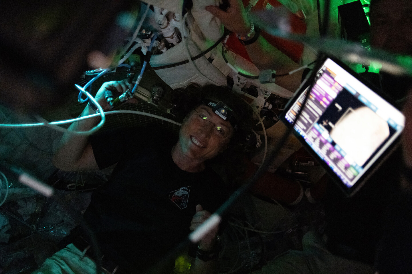 Christina Koch in the Orion spacecraft 