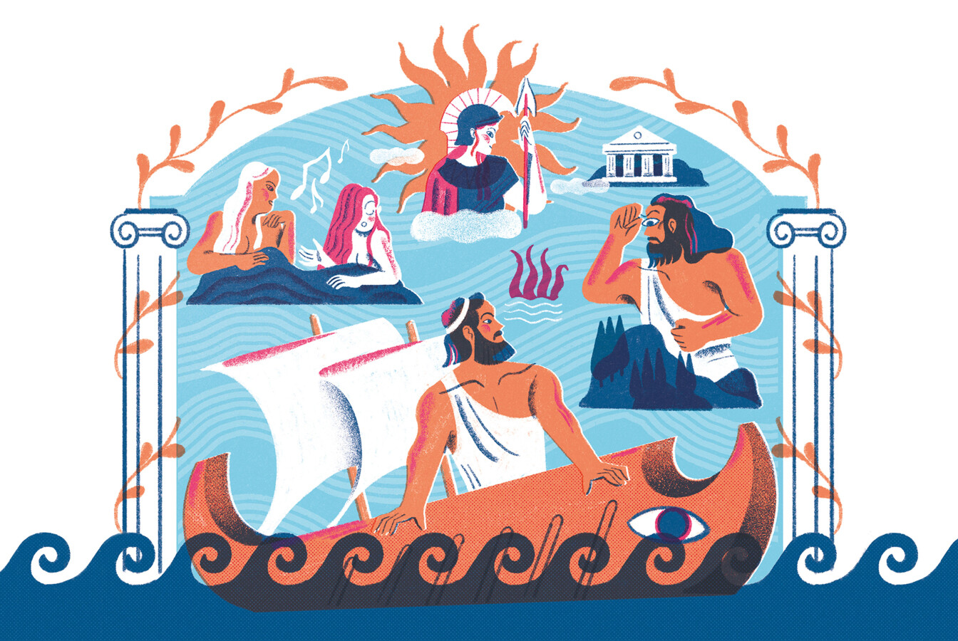 Illustration depicting Homer’s “The Odyssey”