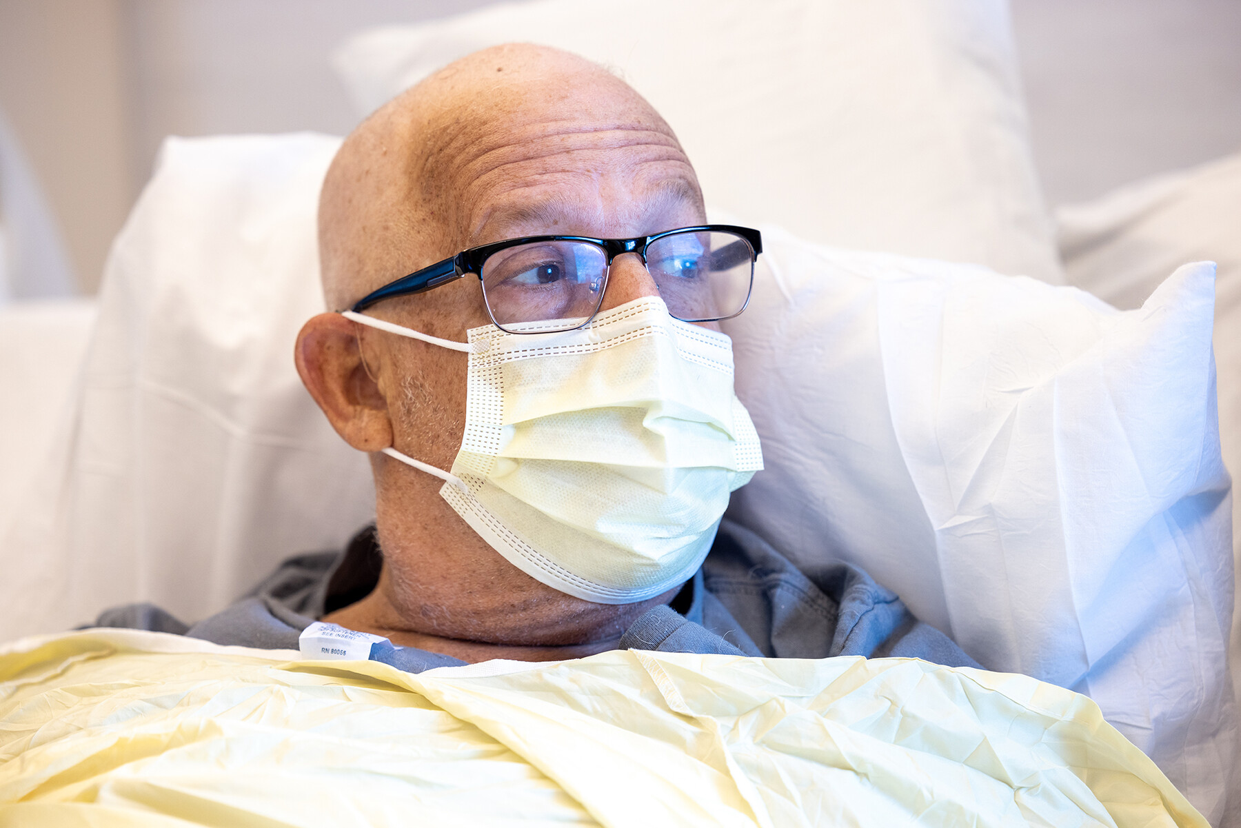 gary miller in his hospital bed