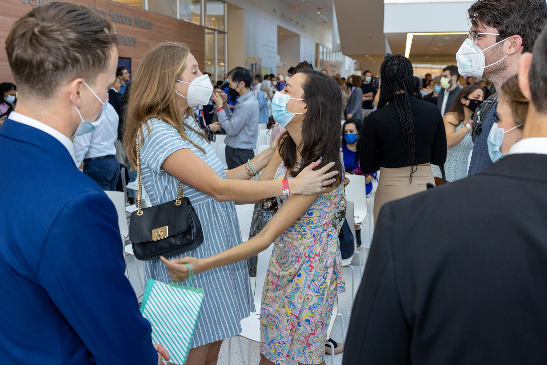 Two people hug at Penn Med’s Match Day.
