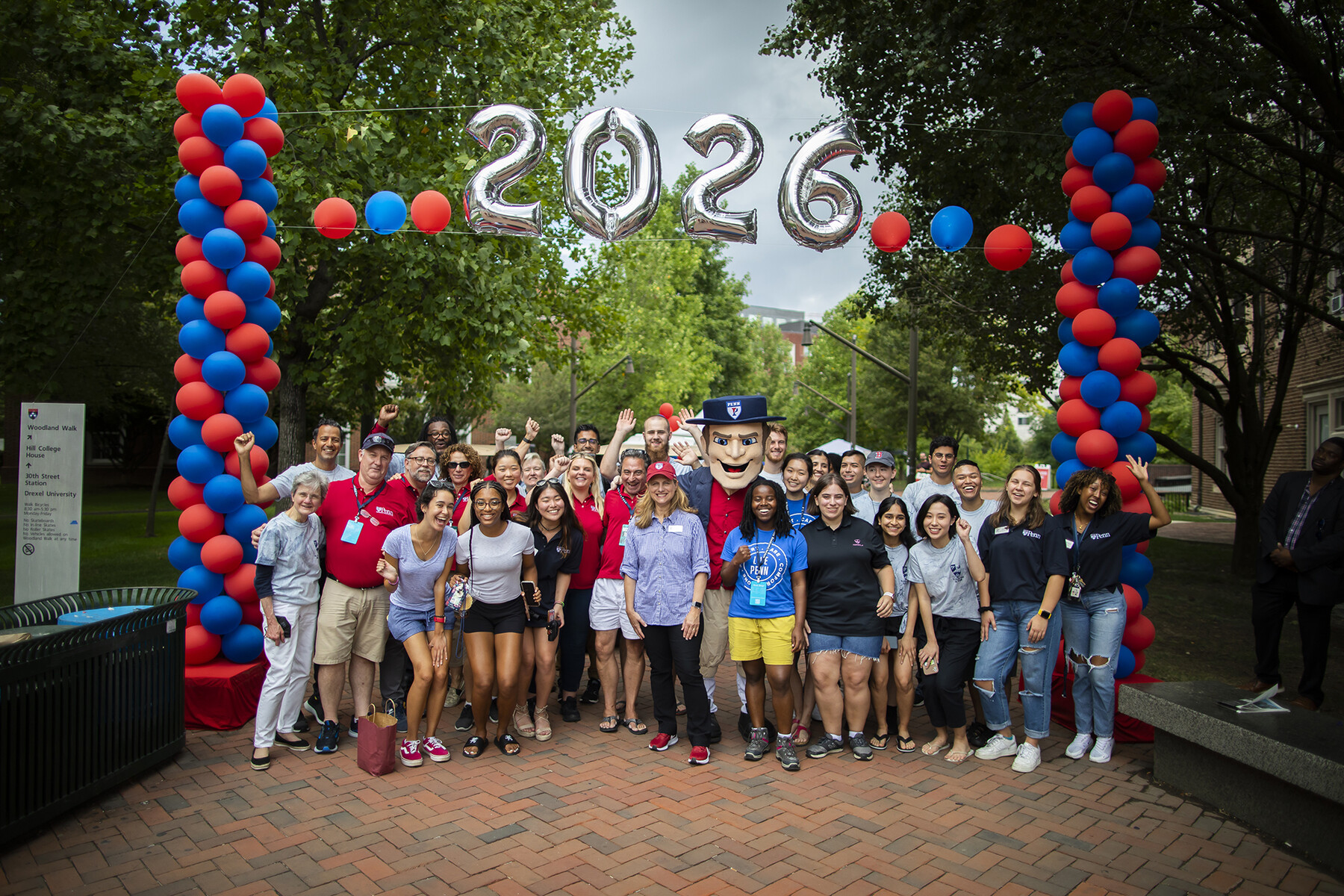 group of volunteers near hill house