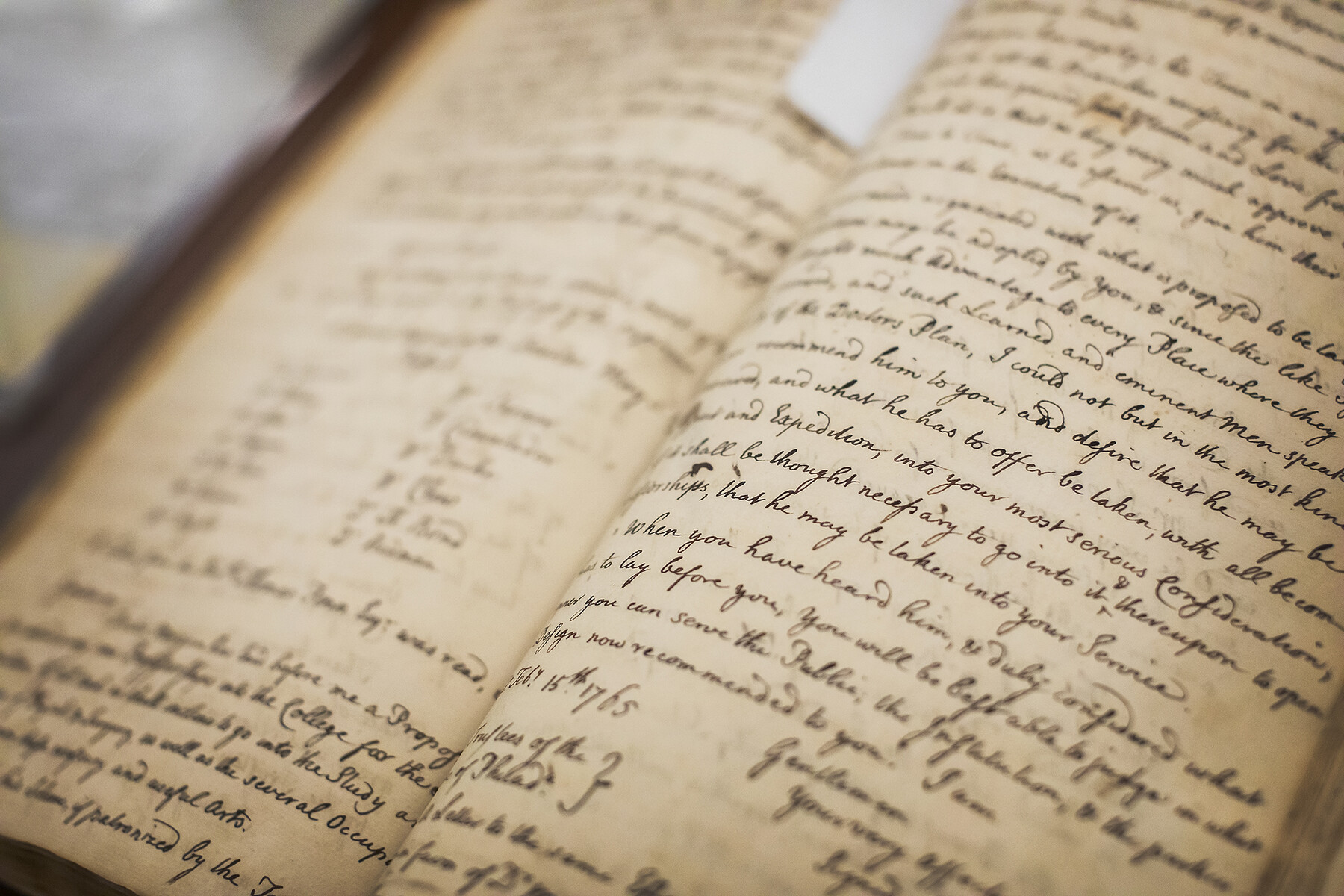 An open page of an antique book from Penn Archives.