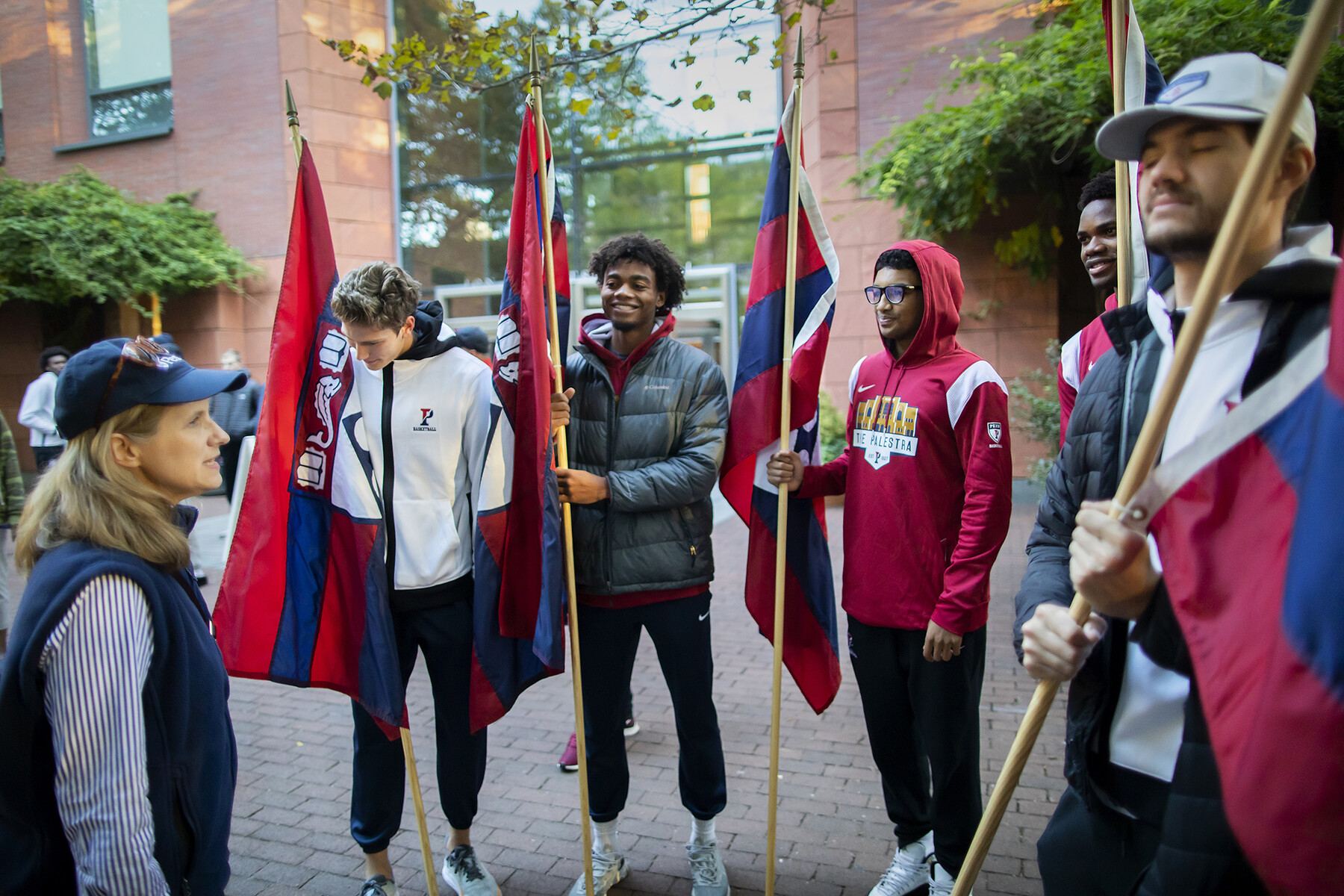 penn president magill speaks to penn athletes