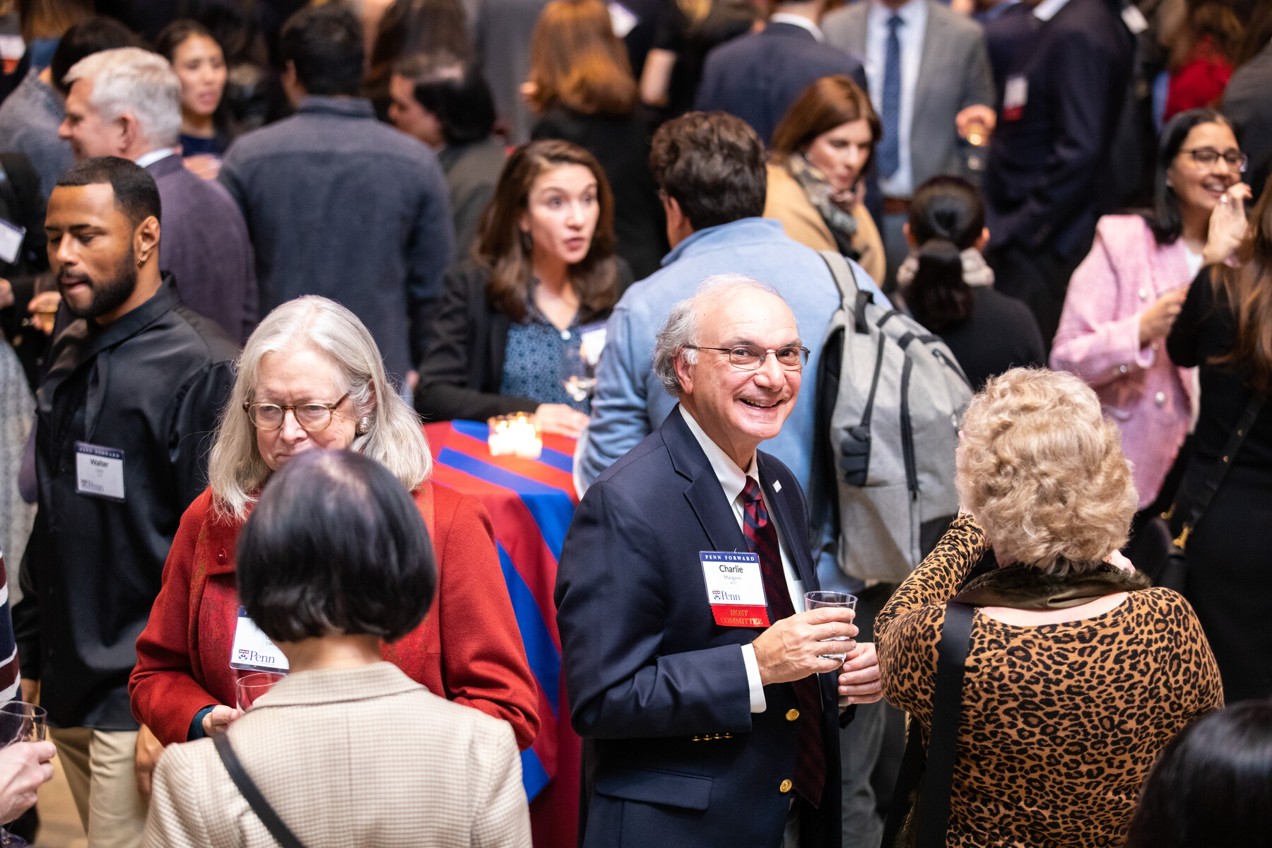 People mingling at Penn Forward New York City.