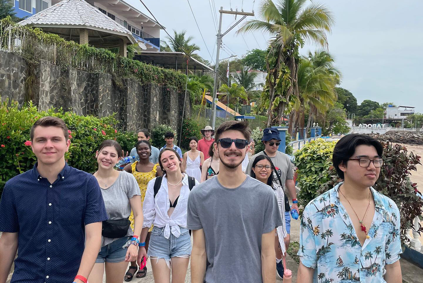 Members of Penn’s Glee Club in Isla Taboga, Panama.
