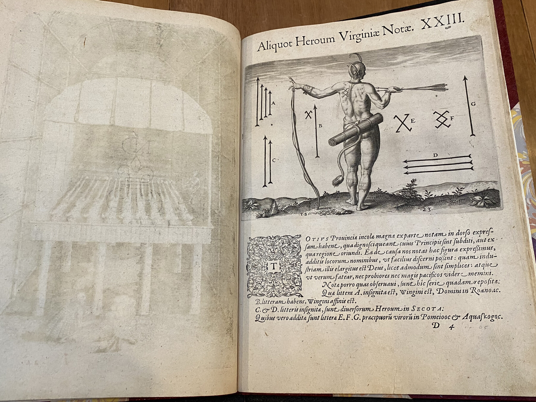 Hand drawing and writing in an ancient text.