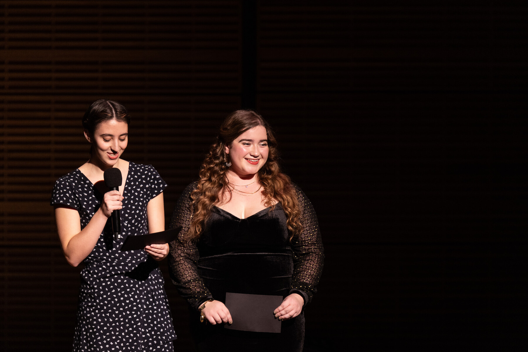 Christina Cunningham and Ella Nevo on stage at Carnegie Hall.