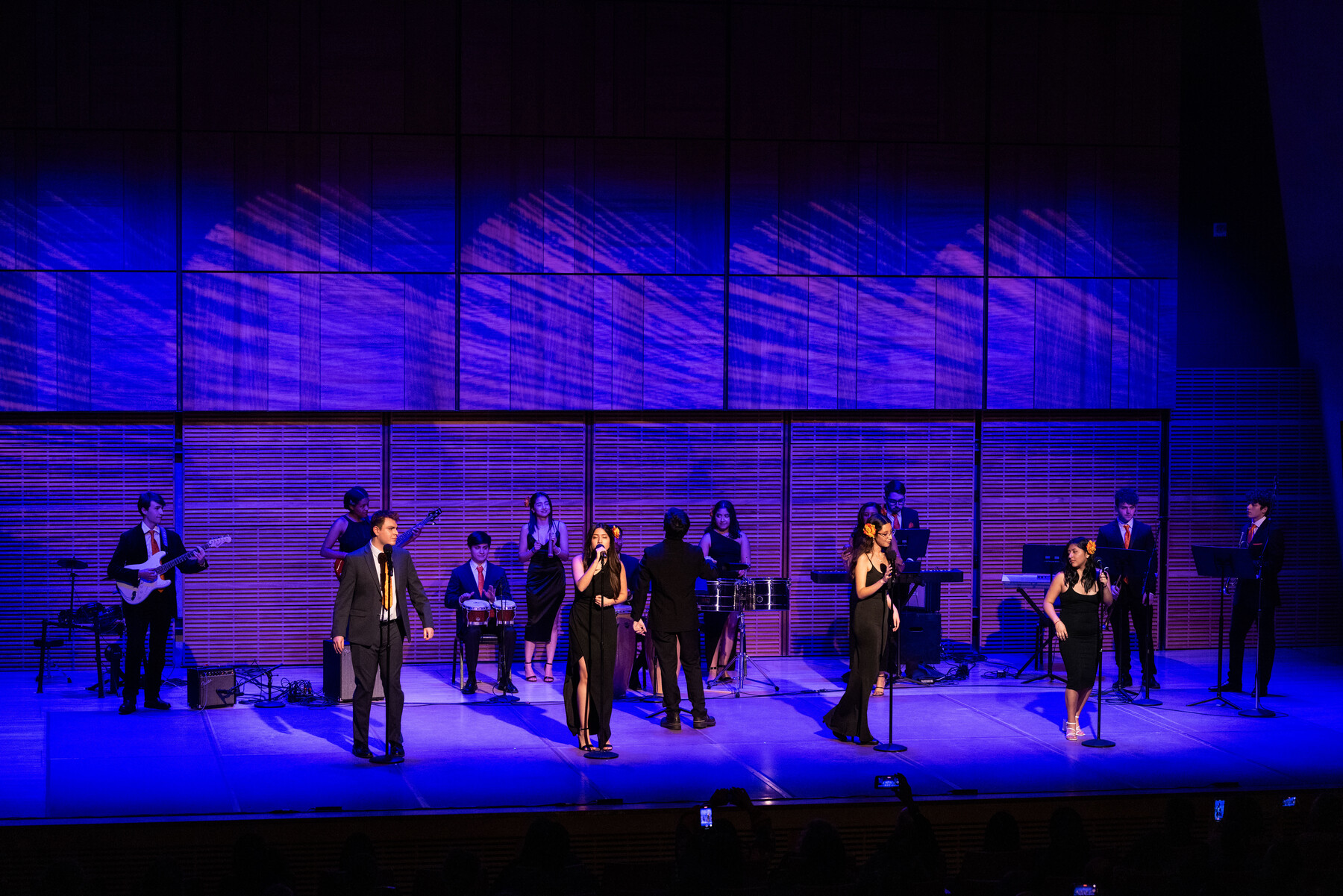 Fuerza musical group on stage