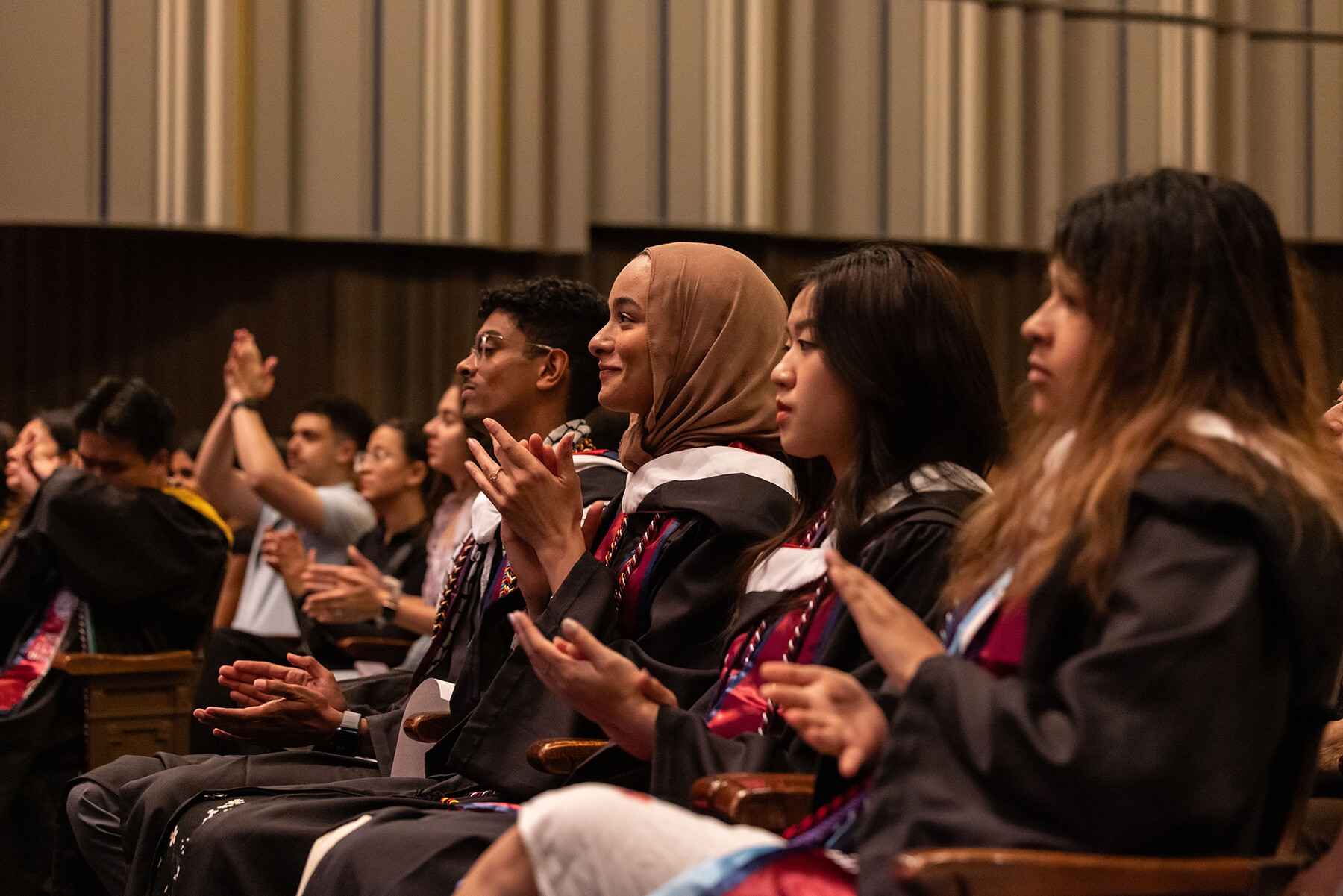 audience at baccalaureate, clapping