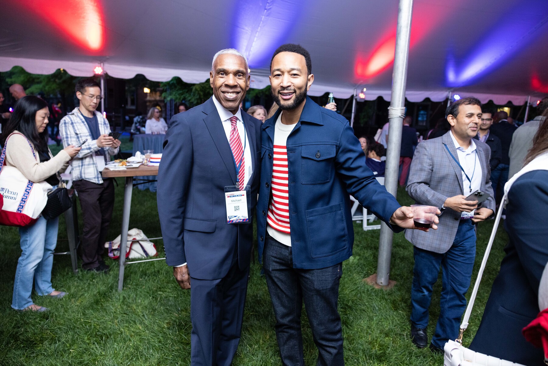 Penn Alumni President Michael Barrett and John Legend