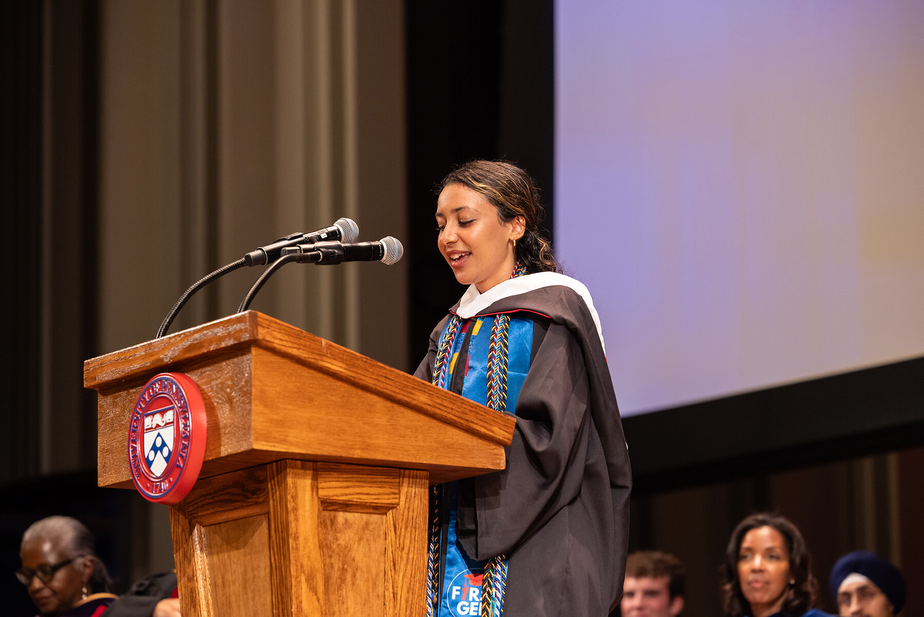 speaker during ceremony