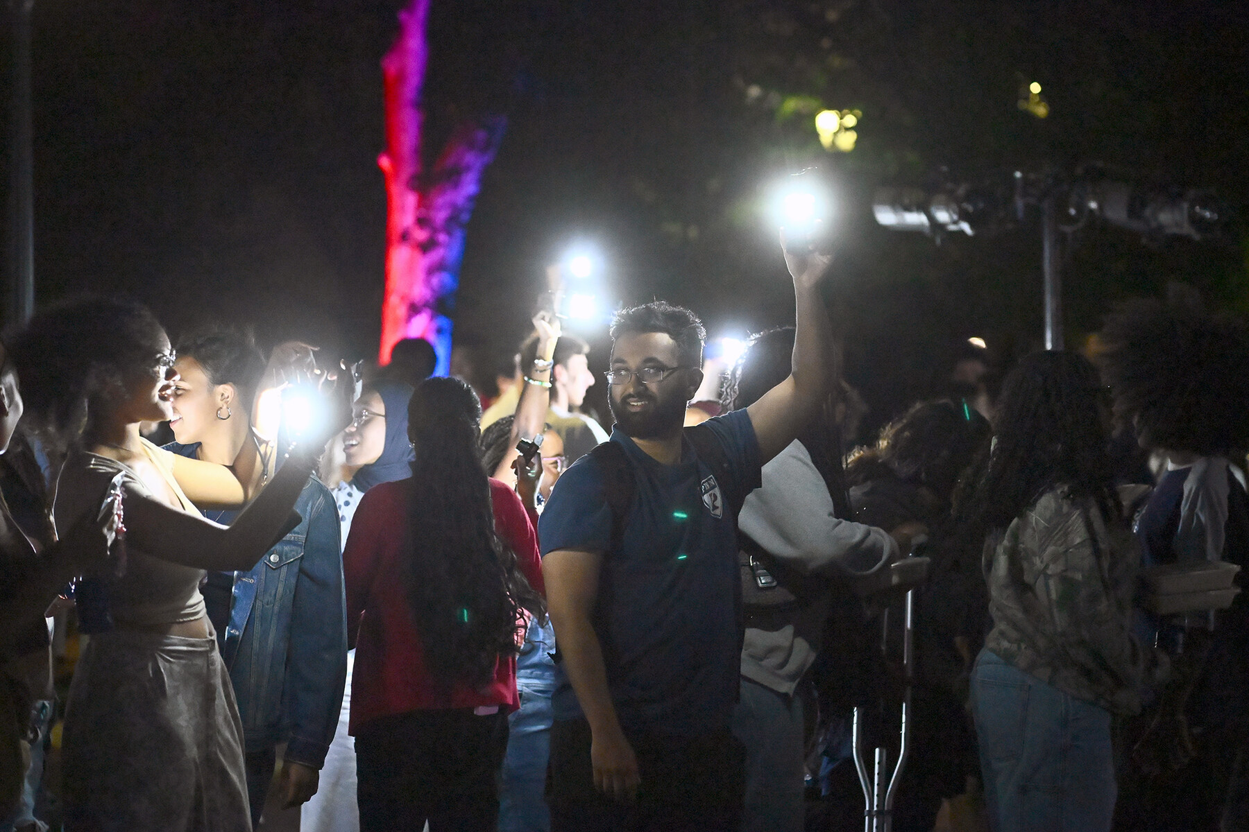 Students holding mini lanterns at Penn’s U-Night.