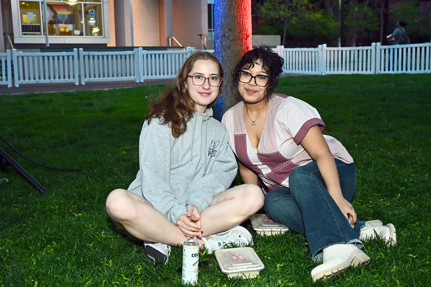 Students sitting on the lawn at Penn’s U-Night.