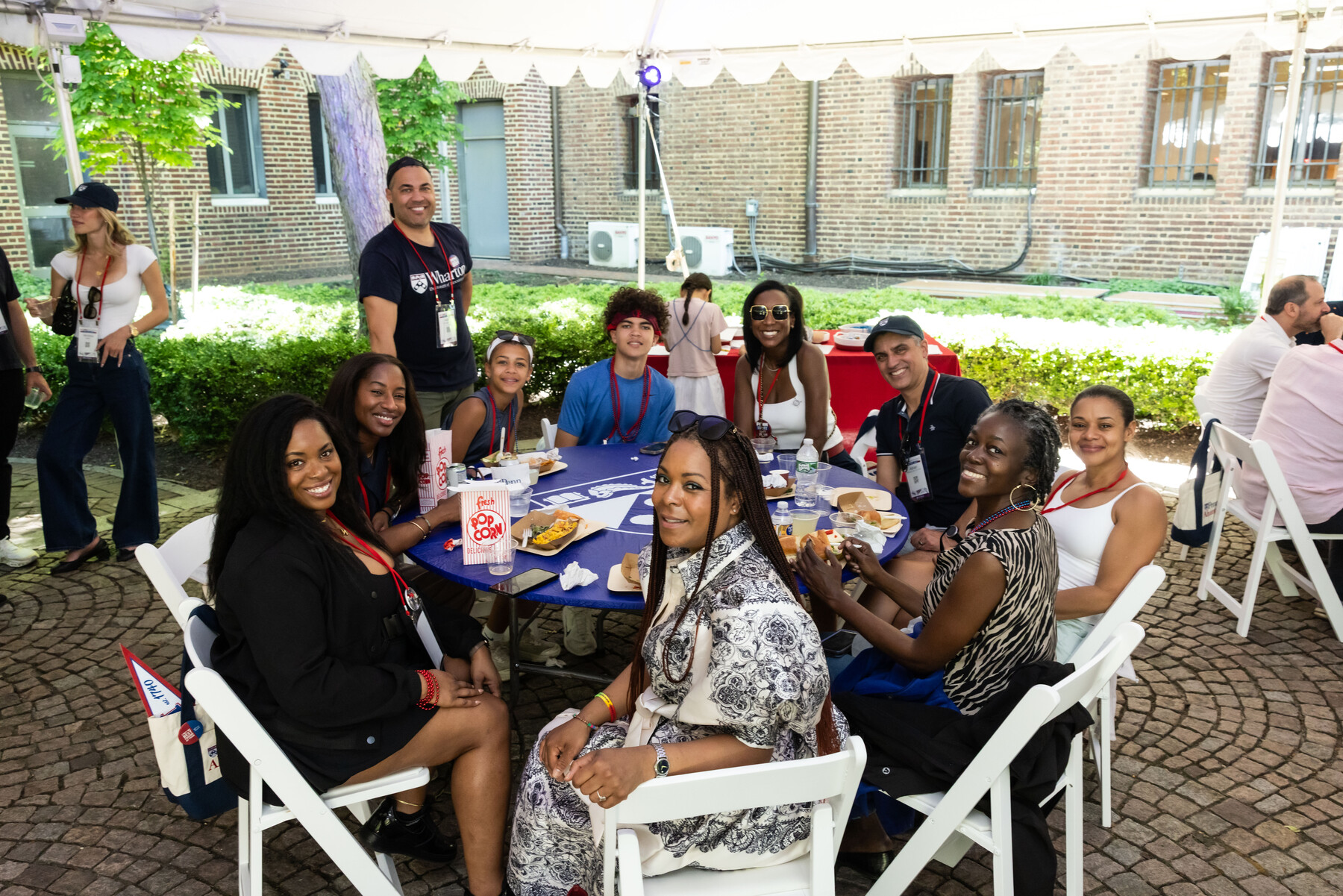 penn alum seated at a table during alumni weekend