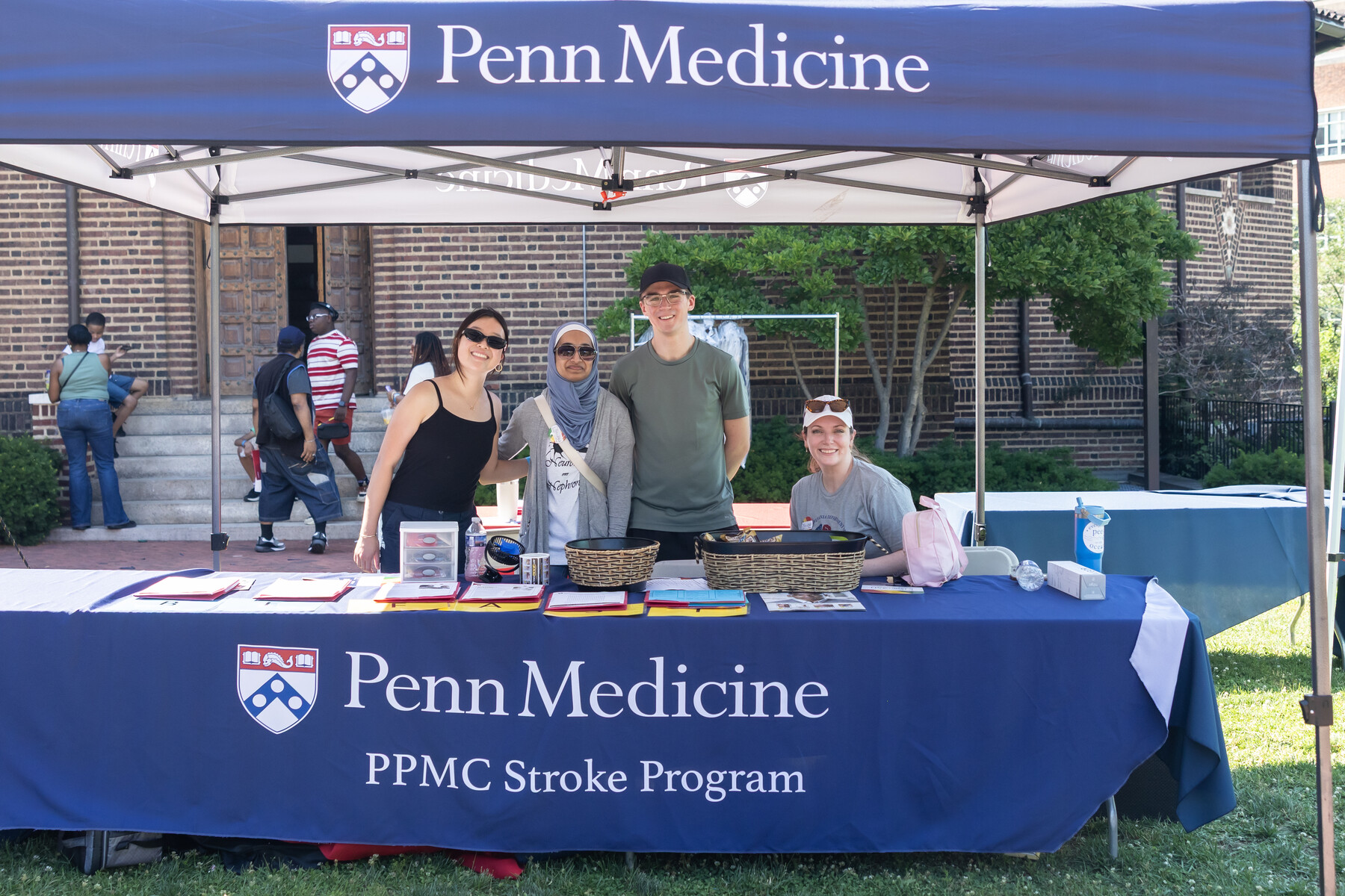 A Penn Medicine outreach booth outside the Penn Museum.