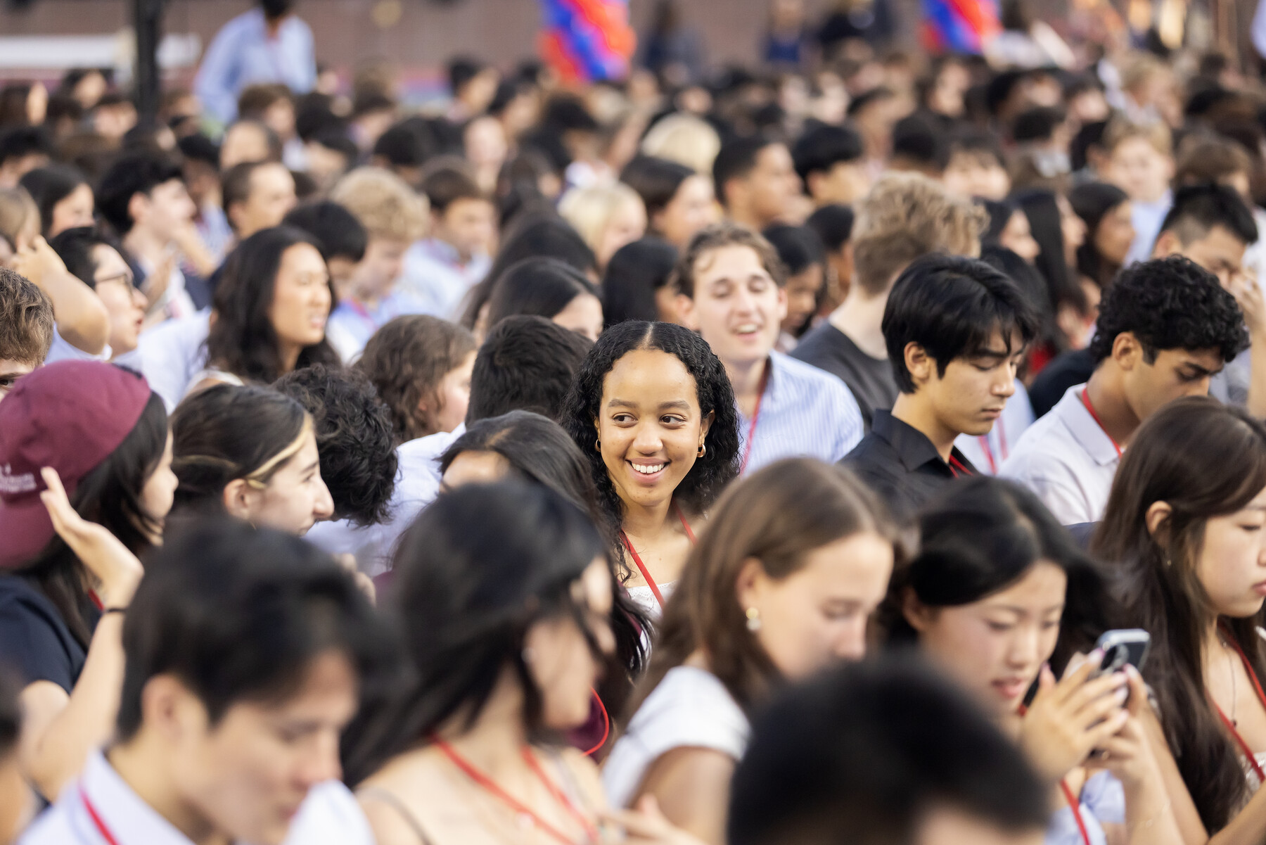 Penn Students seated on Franklin Field during Convocation.