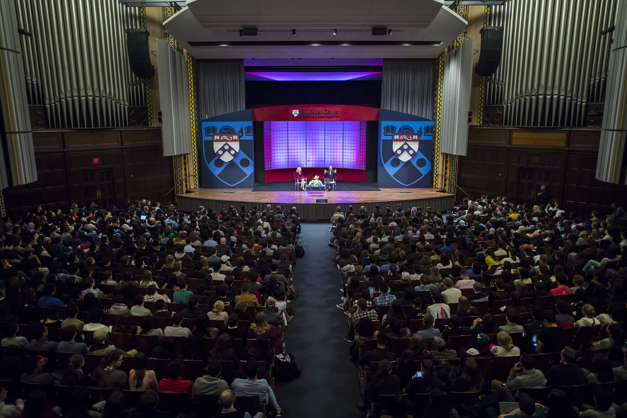 A full house at Irvine Auditorium 