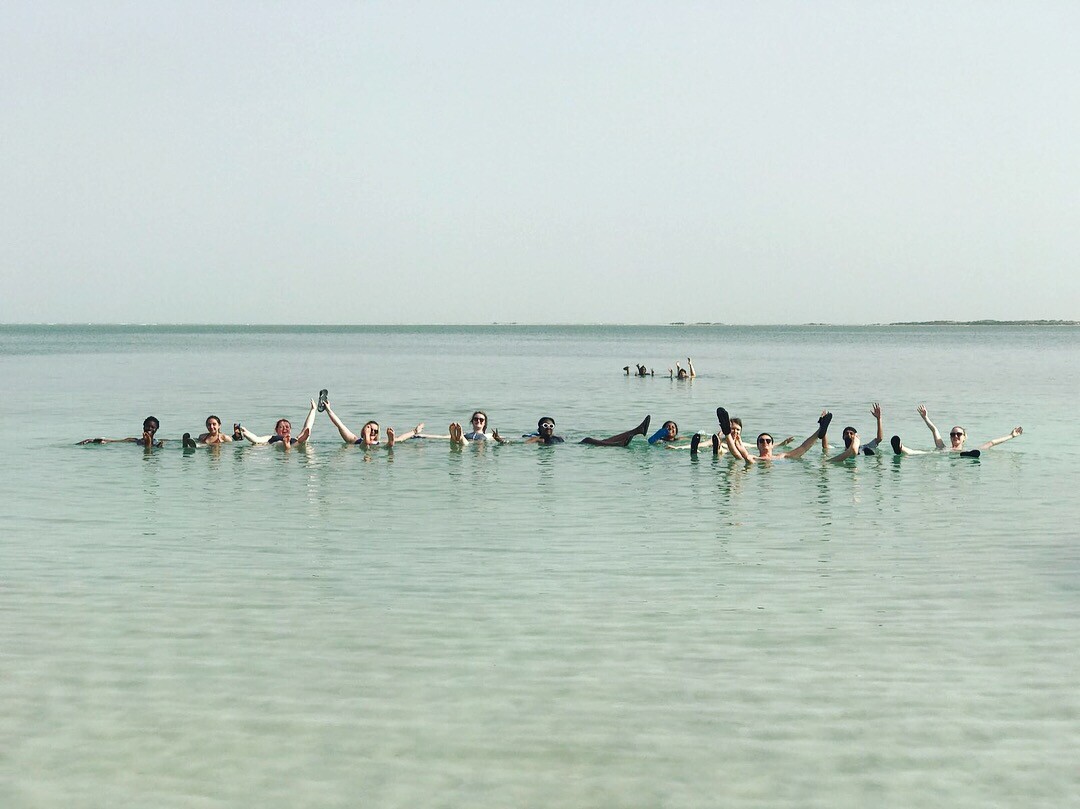 Swimming in the Dead Sea