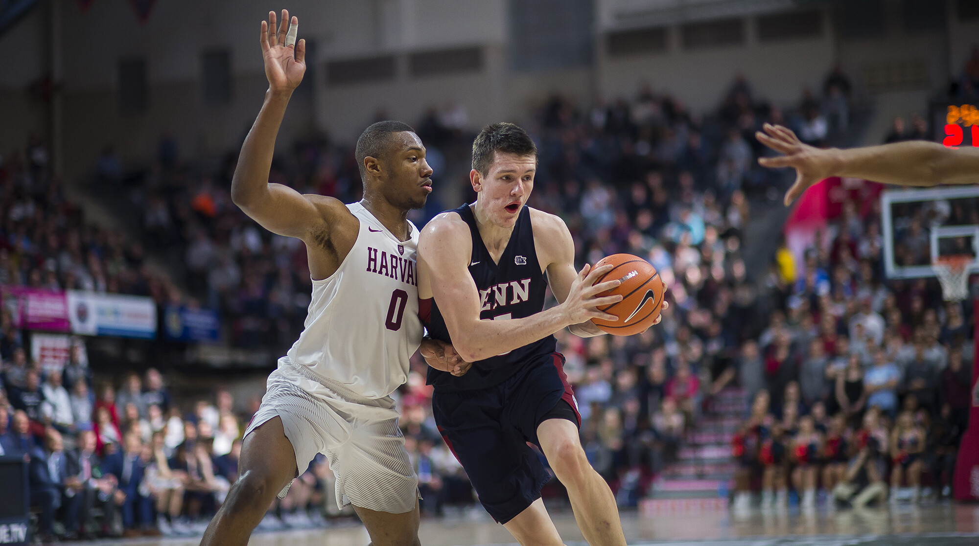 Sophomore forward A.J. Brodeur takes his man to the hole. Brodeur put up 16 points and 10 rebounds in the title game.