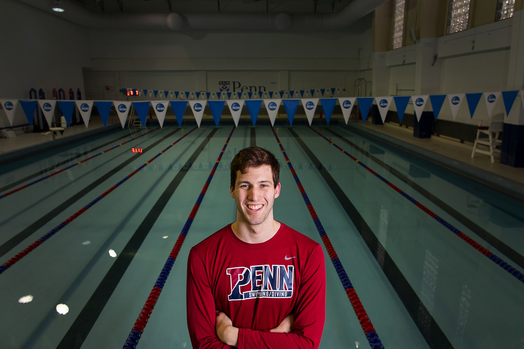 Mark Andrew Penn swimming