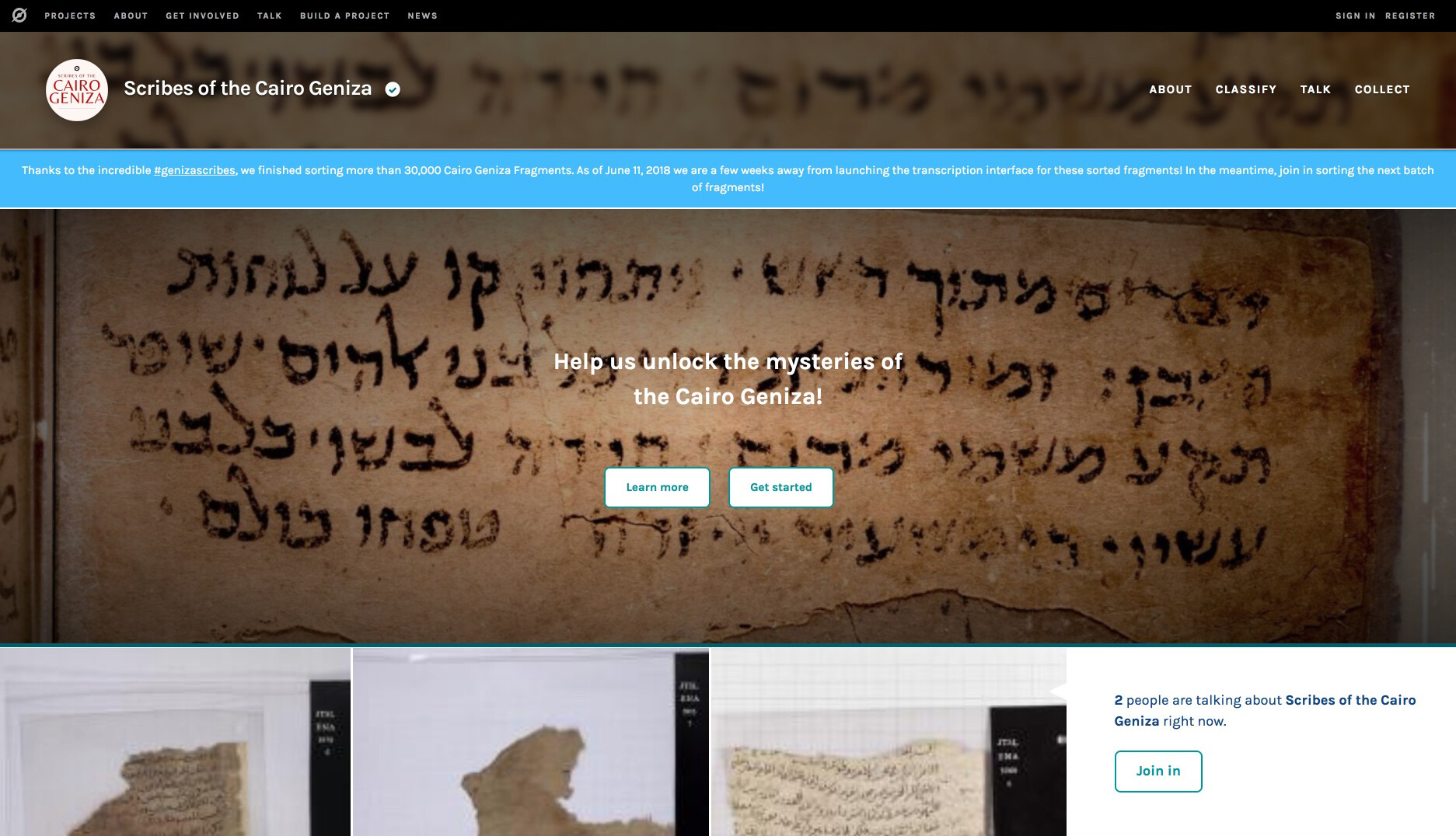 website screenshot