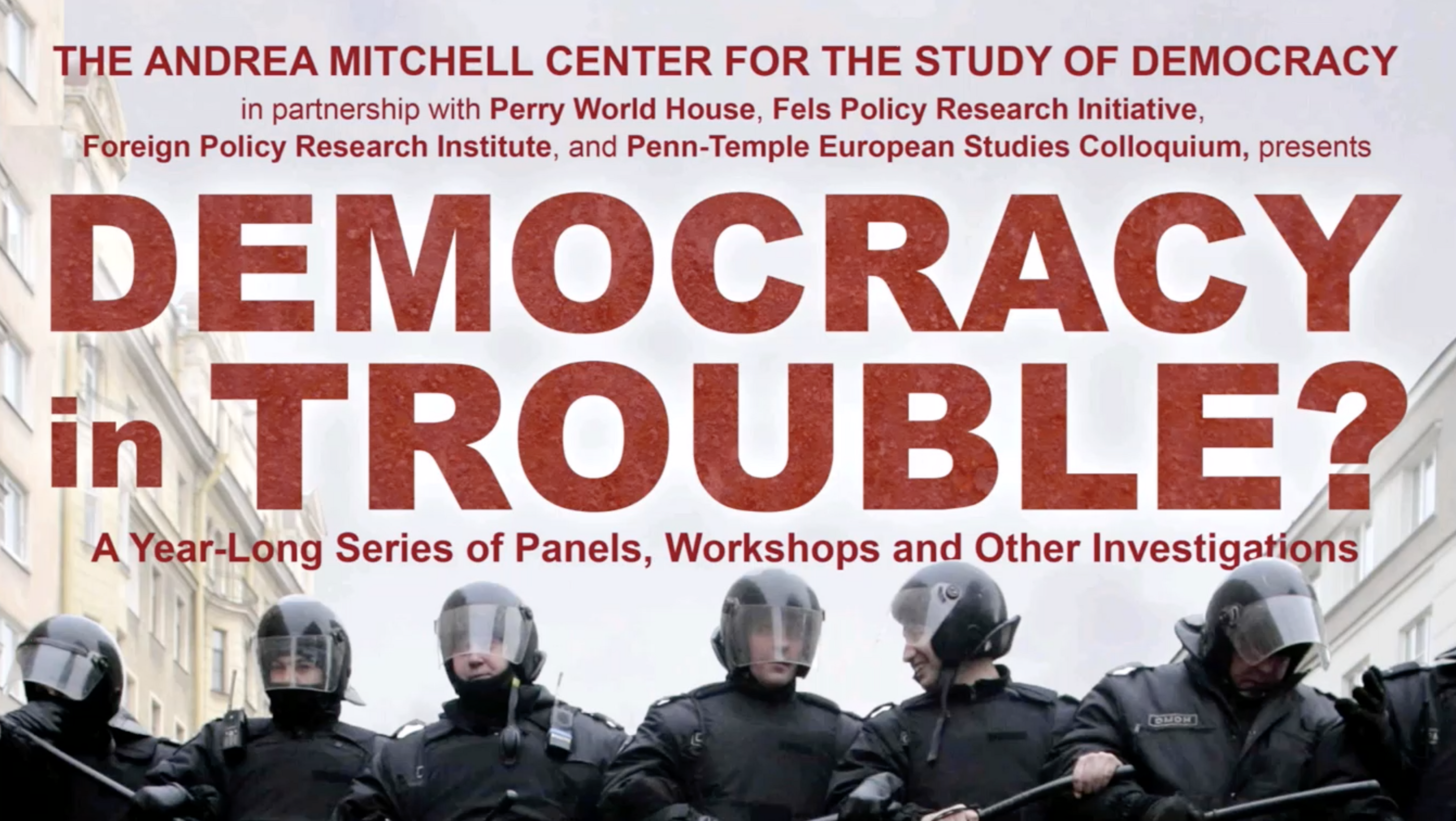 Democracy in Trouble logo