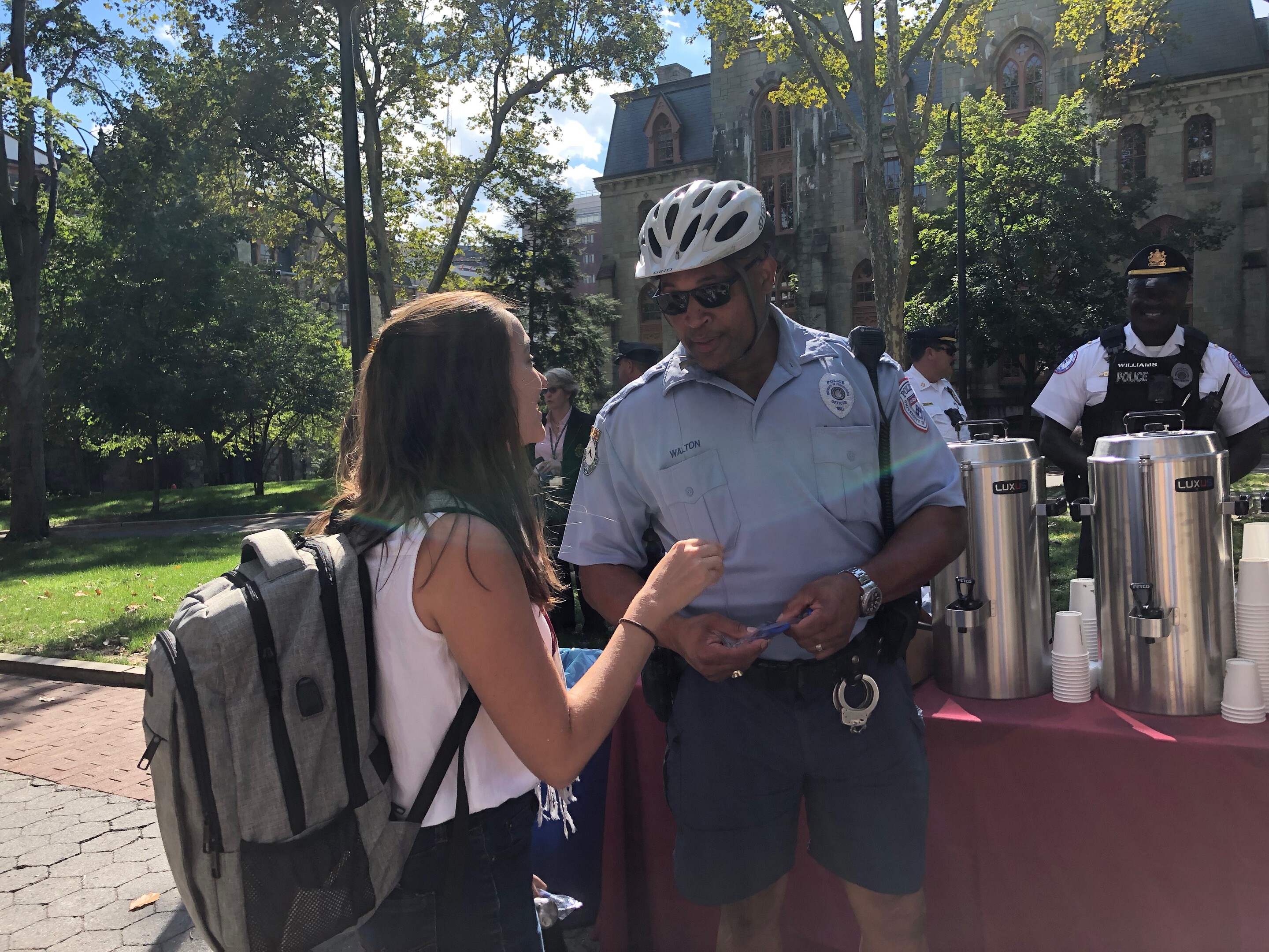 P/O Anthony Walton during Coffee with A Cop